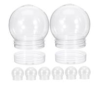 BAZEITFLOW 8 Pezzi Palline Neve Trasparenti con Vite per DIY Sfere in Plastica per Decorazioni Natalizie e Progetti Creativi