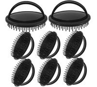 BAZEITFLOW 8 pezzi Spazzola Massaggio Capelluto in Silicone Shampoo Brush Ergonomica per Esfoliare e Stimolare Capelluto Adatta Tutti i Tipi di Capelli Leggera e Facile da Impugnare