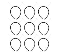 BAZEITFLOW 9pezzi Fasce per Capelli Neri in Plastica Fermaglio Scatto Fasce Antiscivolo per Capelli Ricci Fai da Te Adatte per Feste e Cosplay