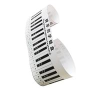 BAZEITFLOW Adesivi Tastiera Pianoforte Simulazione con Note e Scale Etichette Pratica Tastiera Pianoforte per Principianti Materiale Resistente e Design Professionale Facile da Applicare su