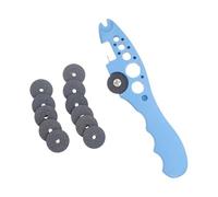 BAZEITFLOW Apribottiglie per Medicinali in Plastica Azzurra 11 Ruote Tagliafiale, Set da 12 Pezzi Portatile per Uso Medico, Infermieristico e Farmacia, Dispositivo Ergonomico per Aprire Fiale