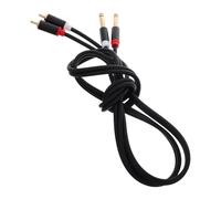 BAZEITFLOW Audio Stereo Doppio RCA Maschio Doppio Jack con Connettori Placcati in Metallo Prezioso e Scocca in Alluminio Compatibile Mixer Amplificatori e Impianti Audio