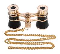 BAZEITFLOW Binocolo Mini Compatto Da Viaggio Con Catena Per Donna, Binocolo Tascabile Portatile Per Teatro, Escursionismo e Outdoor, Telescopio Piccolo Decorativo Nero Con Ingrandimento