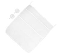 BAZEITFLOW Borsa Portaoggetti per Bagno con Ventosa in Rete Bianca, Organizzatore Giocattoli Ragazzo Ragazza, Contenitore per Pannolini e Accessori Doccia, Tessuto Poliestere Traspirante,