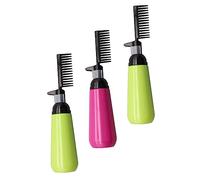 BAZEITFLOW Bottiglie Applicatore per Tinta Chioma Pettine per Distribuzione Uniforme Colore Set 3 Pezzi in Plastica Colore Casuale Uso Domestico o Salone Professionale