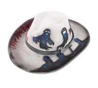 BAZEITFLOW Cappello Halloween Novelty in Felt Cappello Jazz Western da Cowboy per Uomo e Donna Accessorio Costume Party Tema Halloween Leggero per Feste e Cosplay