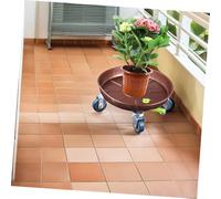 BAZEITFLOW Carrello per Vasi da in Metallo con Ruote Sposta Vasi per Piante Pesanti Mobile Sottovaso con Ruote per Ed Esterno