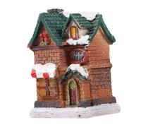 BAZEITFLOW Casa Natalizia Luminosa in Resina con LED Decorazione da per Festa Natale Modellino Villino con Neve e Luce Calda Regalo per Amici e Famiglia Colore Casuale