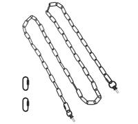 BAZEITFLOW Catena Nera per Lampade a Sospensione 3,5x0,9 M Kit Accessori Completo, Catena di Ferro Laccata per Lampadari e Luci Swag, Adatta per Arredamento Casa, Hotel e Ristoranti