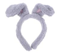 BAZEITFLOW Cerchietto con Orecchie da Coniglio Grigio per Donna Fascia Capelli Morbida e Decorativa per Costume Carnevale Halloween Pasqua e Feste Accessorio Unisex per Ragazze e Adulti