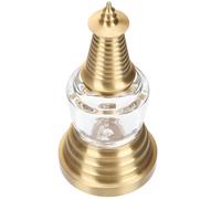 BAZEITFLOW Ciondolo in Ottone Apribile a Forma di Torre Buddhista Bianca, Accessorio per Meditazione e Collezione Funzione Porta Piccoli Oggetti, Decorazione Spirituale
