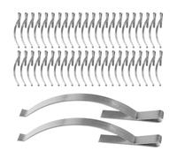 BAZEITFLOW Clip per Zanzariere a Molla in Acciaio Inossidabile 60 Pezzi, Clip di Fissaggio Angolari per Telaio Zanzariera, Accessori di Ricambio per Finestre Tenuta Stabile e Montaggio