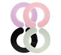 BAZEITFLOW Collare per Tintura Chioma in Silicone, Set da 4 Pezzi Protettivo per Parrucchieri, Mantello Collo per Taglio Chioma Uso in Salone Professionale