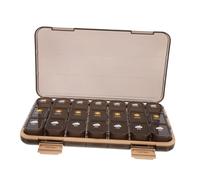 BAZEITFLOW Contenitore Per Medicine Viaggio Organizer Multi-griglia Scatola Sigillante in Pp e Abs Custodia Portatile Pratica e Resistente