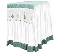 BAZEITFLOW Copertura Decorativa per Lavatrice e Asciugatrice in Poliestere Resistente, Copri Lavatrice Antipolvere Motivo Ricamato, Adatto per Lavanderia Domestica e Protezione Lavanderia