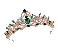 BAZEITFLOW Copricapo Corona Elegante Da Ragazza Strass Decorativi, Riutilizzabile e Leggero, Adatto Per Matrimoni, Feste e Servizi Fotografici