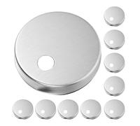 BAZEITFLOW Copricerniere per Sedile WC in Acciaio Inossidabile 60 MM Set da 10 Copribulloni Decorativi Resistenti alla Corrosione Tappi di Fissaggio per Accessori Bagno