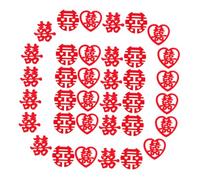 BAZEITFLOW Coriandoli da Tavolo Matrimonio Cinesi Xi Non Tessuto, 270 Pezzi Decorazioni Tradizionali per Nozze, Decorazioni di Coriandoli per Matrimoni Cinesi, Adatti per Feste e