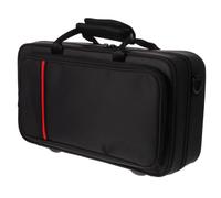 BAZEITFLOW Custodia per Clarinetto Quadrata Nera in Pelle Resistente Fodera Morbida, Borsa Portatile Antishock per Strumenti Musicali da Viaggio Uomo