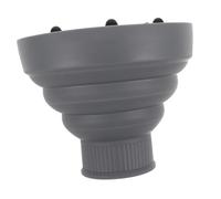 BAZEITFLOW Diffusore Asciugacapelli Regolabile in Silicone Grigio Accessorio Concentratore Retrattile Compatibile Maggior Parte dei Phon Protezione e Fissaggio per Capelli Ricci