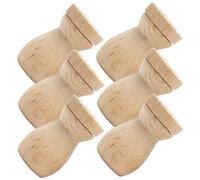 BAZEITFLOW Diffusore di Profumo in Legno per Auto 6 Pezzi Ciondolo Fai da Te per Oli Essenziali Bottiglie Compatte in Legno per Diffusore Aromatico Personale