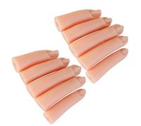 BAZEITFLOW Dita in Silicone per Esercitarsi le Unghie Acriliche Set da 10 Pezzi Modelli Realistici e Lavabili per Pratica Manicure Professionale e Formazione Tecnica