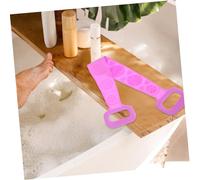 BAZEITFLOW Esfoliante Doccia in Silicone Alimentare Asciugamano Bagno Manici per Pulizia Schiena e Spalle Accessorio Bagno Resistente e Facile