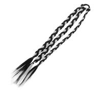 BAZEITFLOW Estensioni Colorate Per Donne e Ragazze Accessori Per Acconciature Treccia Con Bande Elastiche Due Code Di Cavallo Sintetiche Con Colori Arcobaleno