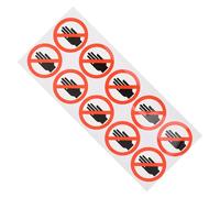 BAZEITFLOW Etichette Adesive di Avvertimento Non Toccare 1 Foglio 10 Pezzi per Macchine e Utensili Adesivi Promemoria Sicurezza per Superfici Industriali e Muri