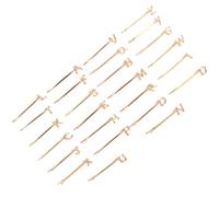 BAZEITFLOW Fermagli per Chioma Alfabeto in Metallo Dorato 26 Pezzi Forcine Lettere per Ragazze Accessori per lo Styling dei Chioma da Usare Quotidianamente e per Regali