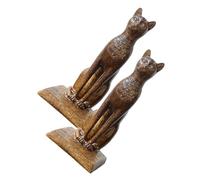 BAZEITFLOW Fermalibri in Resina a Forma di Gatto Egiziano Set da 2 Fermalibri Decorativi per Ufficio e Casa Design Moderno e Resistente per Libreria Salone e Studio