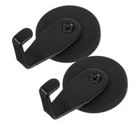 BAZEITFLOW Ganci Magnetici per Ghirlande da Porta in Metallo Nero, Set 2 Pezzi con Forte Forza Magnetica, senza Attrezzi, per Decorazioni Natalizie e Organizzazione in Casa e Ufficio