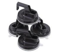 BAZEITFLOW Ganci Ventosa per Bagno 4 Pezzi, Resistenti e Riutilizzabili, in Plastico Design Moderno, per Appendere Utensili su Specchi e Porte Doccia