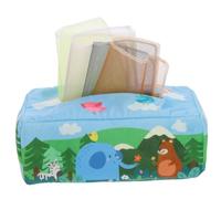 BAZEITFLOW Giocattolo Scatola di Tessuti Sensoriale per Ragazzo Ragazza Esercizio Dita e Sviluppo Cognitivo Animali della Foresta Giocattolo Interattivo Lavabile per Regalo Educativo per