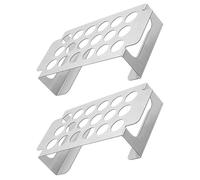 BAZEITFLOW Griglia in Acciaio Inox 430 Set 2 Pezzi 18 Fori per Barbecue, Utensile per Togliere Torsolo Jalapeno, Accessori per Grigliate all’Aperto, per Cosce di Pollo e Peperoni, per Feste