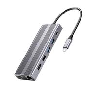 BAZEITFLOW Hub USB Alimentato Splitter Multi-usb Porta di Tipo C Accessori per Computer Hub Dati Portatile in Compatto e Leggero per Trasporto Facile