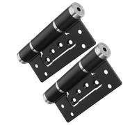 BAZEITFLOW Kit 2 Cerniere a Molla Invisibili in Alluminio Nero da 55 Pollici Chiusura Automatica Ammortizzata Idraulica per Porte e Mobili da Cucina Chiudiporta a Molla Regolabile per Uso