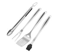 BAZEITFLOW Kit Grigliata Barbecue Pinza Per Professionale Forchetta Per Spatola Per Portatile Utensili in Inossidabile Per Barbecue e