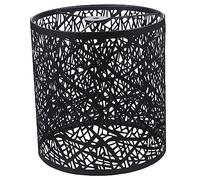 BAZEITFLOW Lampada da con Paralume in Traforato Moderno Base Copertura per Lampada da Parete e Soffitto Paralume per Lampade da e Piantana e Diffusore Luce Morbida Colore Nero