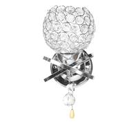 BAZEITFLOW Lampada da Parete in Cristallo Portalampada E14 e Interruttore Applique LED Compatta per Comodino Soggiorno Scala e Corridoio Design Moderno senza Lampadina