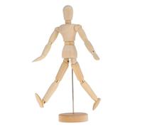 BAZEITFLOW Manichino Beige Giunti Mobili in Legno Modello Pupazzo 3D per Disegno e Decorazione Casa per Artisti e Principianti