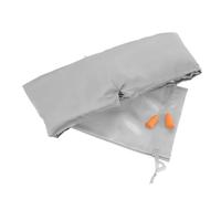 BAZEITFLOW Maschera per gli Occhi per Dormire in Seta Imitata con Paraorecchie Antirumore, Cinturino Regolabile e Custodia, Set Traspirante per Pisolino, Viaggio e Uso Notturno Uomo e Donna