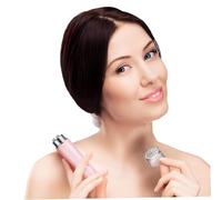 BAZEITFLOW Massaggiatore e Collo Elettrico con Elettrodeposizione Rosa Dispositivo Portatile per della Pulizia Profonda Porri e Stimolazione Circolazione per Tutti i Tipi