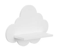 BAZEITFLOW Mensola a Forma di Nuvola in Pvc Bianco per Angolo Camera da Letto, Facile da Installare senza Trapano, Decorazione Creativa e Funzionale per Cameretta