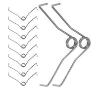 BAZEITFLOW Molle per Cesoie Metalliche a v 10 Pezzi per Potatura Primaverile, Molle di Torsione in Acciaio per Potatori e Tagliasiepi Domestici e Professionali, Ricambio per Utensili da Giardino