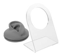 BAZEITFLOW Orecchio in Silicone Flessibile per Esposizione di Orecchini, Auricolare Artificiale Destro con Supporto Stabile, per Pratica Piercing e Organizzazione Gioielli Professionale e