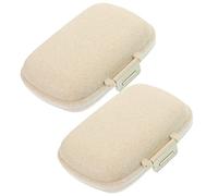 BAZEITFLOW Organizzatore di Pillole Portatile 8 Scomparti Doppio Strato 2 Pezzi in Pp Compatto Colore Beige per Viaggio e Business Trip