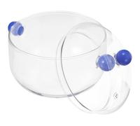 BAZEITFLOW Pentola in Vetro Borosilicato Resistente con Coperchio per Zuppa e Pasta Piccola Pentola da Cucina Trasparente con Fondo Piatto Adatta Uso Quotidiano e Riunioni Familiari