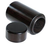 BAZEITFLOW Piccola Urna di Legno Scuro con Coperchio a Vite, Mini Urna Commemorativa Decorativa per Resti di Cremazione, Contenitore Portatile per Ricordi e Oggetti Preziosi