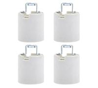 BAZEITFLOW Portalampada a Vite E26 in Ceramica Resistente, Base Per Lampada Da Parete Attacco Filettato, Set Da 4 Pezzi Per Progetti Di Illuminazione Decorativa Fai Da Te